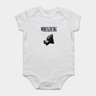 Windsurfing in black Baby Bodysuit